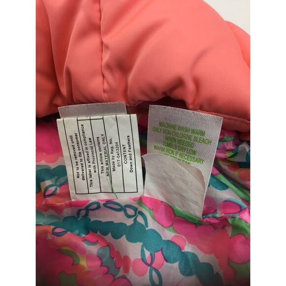 Lilly Pulitzer Isabelle Puffer Vest Size XXS Pink/Orange Women’s Girl’s - Picture 15 of 16